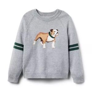 Janie and Jack Bulldog Striped Sweater, 6